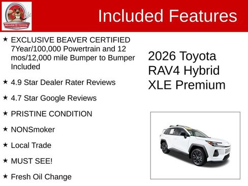Used 2026 Toyota RAV4 XLE Premium w/ Weather Package FWD image 4