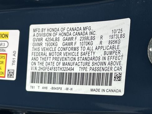 Used 2026 Honda Civic FWD Hybrid Sedan image 36