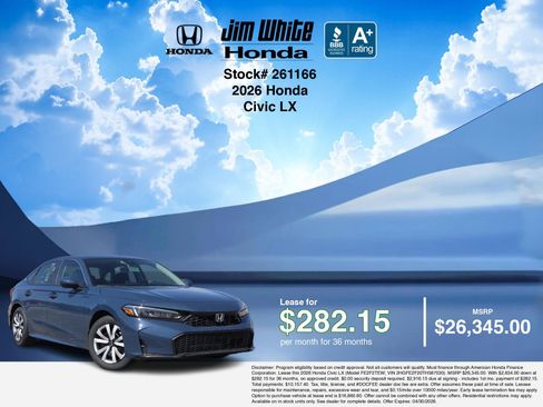 New 2026 Honda Civic LX image 3