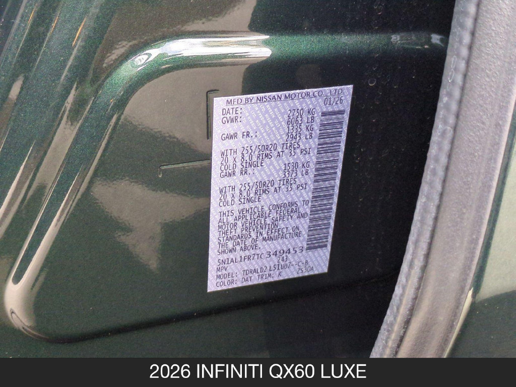 Certified 2026 INFINITI QX60 Luxe w/ Cargo Package FWD image 27