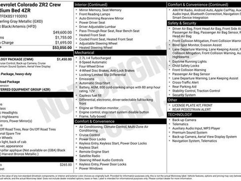 Used 2025 Chevrolet Colorado ZR2 w/ Technology Package AWD/4WD image 31