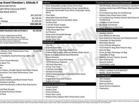 New 2025 Jeep Grand Cherokee L Altitude AWD/4WD image 4