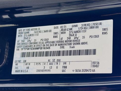 Used 2021 Ford F150 Lariat w/ Equipment Group 502A High AWD/4WD image 38