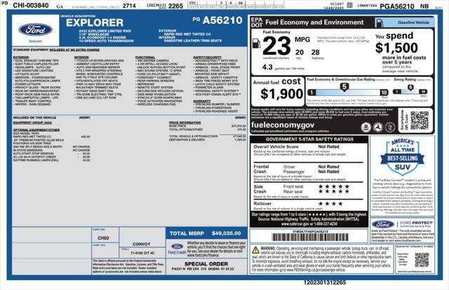 Used 2023 Ford Explorer Limited RWD image 4