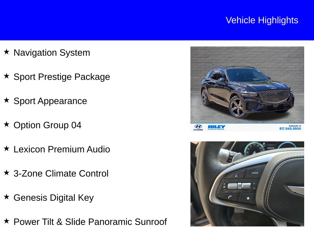 Used 2024 Genesis GV70 2.5T w/ Sport Prestige Package AWD/4WD image 9
