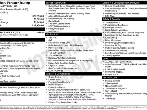 Used 2024 Subaru Forester Touring w/ Convenience Package image 42