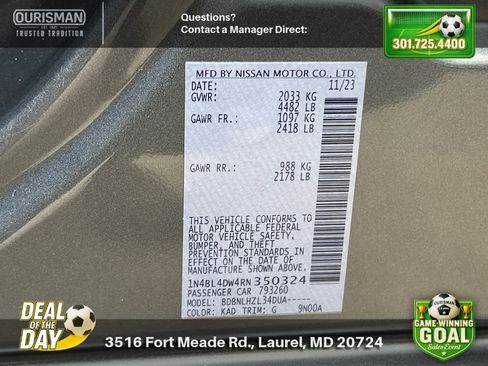 Used 2024 Nissan Altima 2.5 SV AWD/4WD image 28