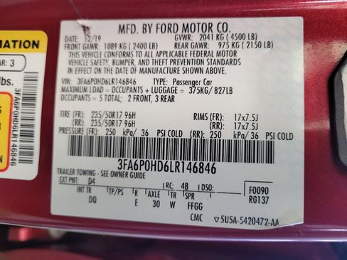 Used 2020 Ford Fusion SE FWD image 33