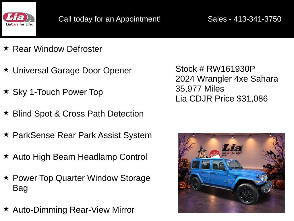 Certified 2024 Jeep Wrangler Unlimited Sahara w/ Technology Group AWD/4WD image 26