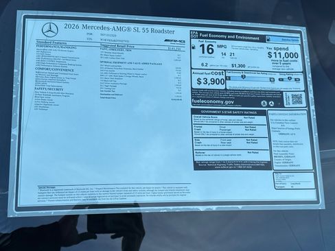 New 2026 Mercedes-Benz SL 55 AMG 4MATIC image 29