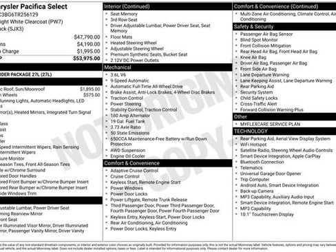 New 2026 Chrysler Pacifica Select AWD/4WD image 28