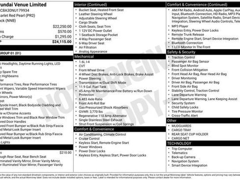 Used 2022 Hyundai Venue Limited image 26