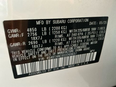 Certified 2025 Subaru Outback Limited w/ Popular Package #2 image 38