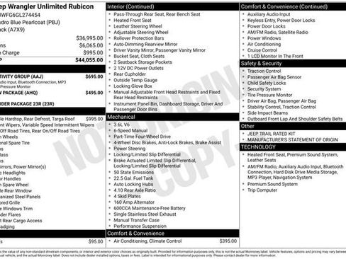 Used 2016 Jeep Wrangler Unlimited Rubicon w/ Connectivity Group image 36