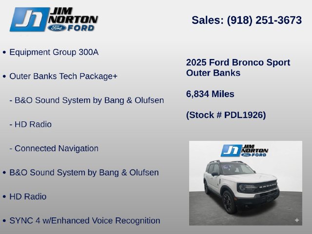 Used 2025 Ford Bronco Sport Outer Banks w/ Outer Banks Tech Package+ AWD/4WD image 8