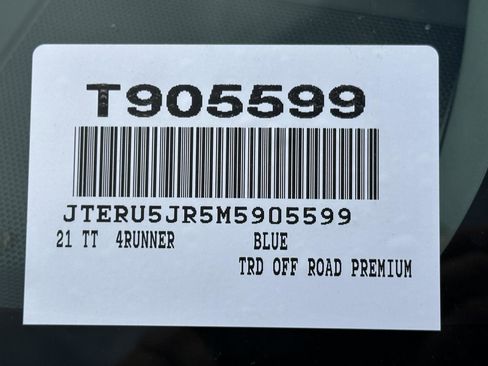 Certified 2021 Toyota 4Runner TRD Off-Road Premium w/ Moonroof Package AWD/4WD image 15