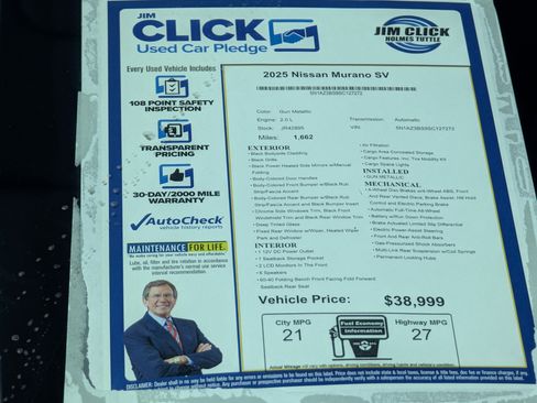 Used 2025 Nissan Murano SV image 13