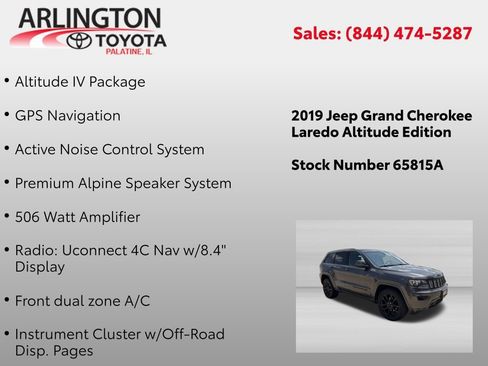 Used 2019 Jeep Grand Cherokee Altitude AWD/4WD image 2