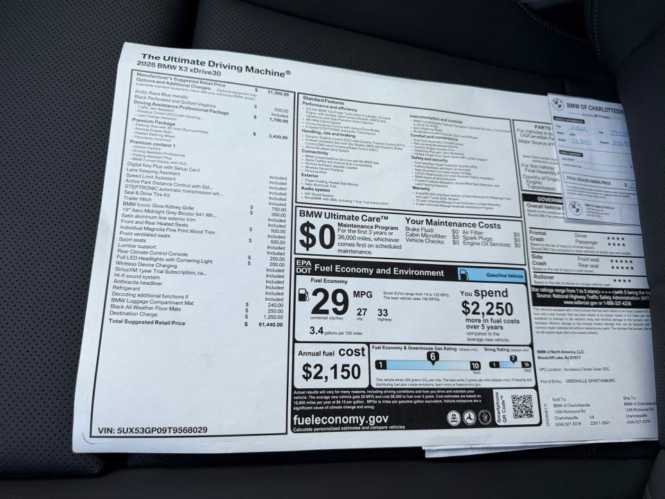 New 2026 BMW X3 xDrive30i w/ Premium Package AWD/4WD image 33