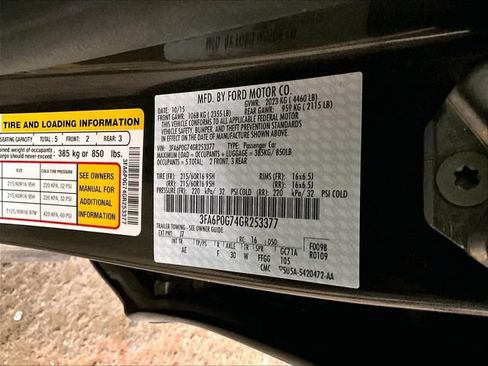 Used 2016 Ford Fusion S FWD image 33