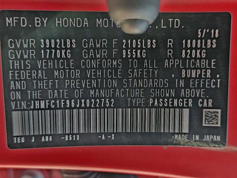 Used 2018 Honda Civic Touring image 35