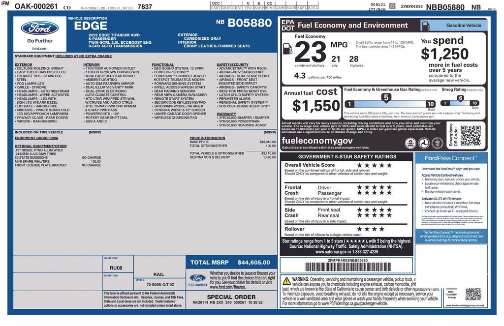 Used 2022 Ford Edge Titanium AWD/4WD image 26
