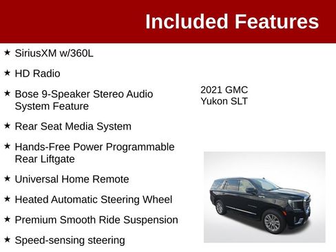 Used 2021 GMC Yukon SLT w/ SLT Premium Package AWD/4WD image 4