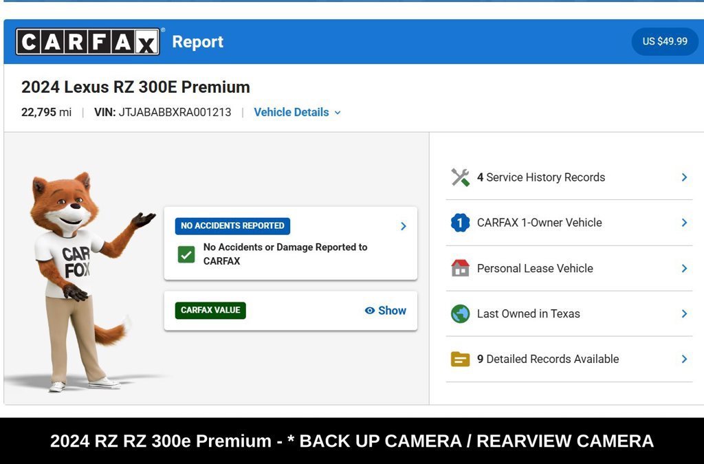 Used 2024 Lexus RZ 300e Premium w/ Cold Area Package FWD image 9