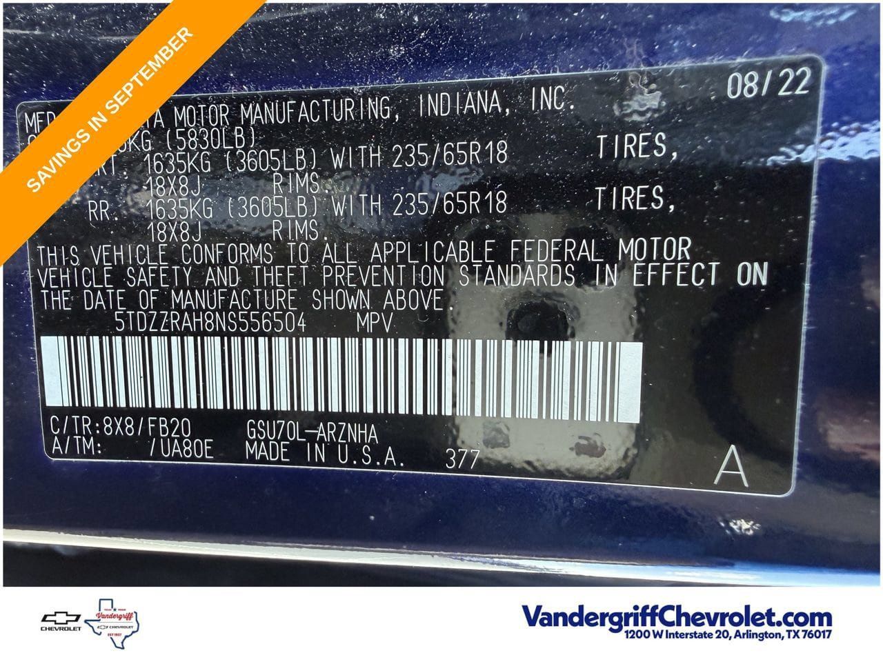 Used 2022 Toyota Highlander LE FWD image 28