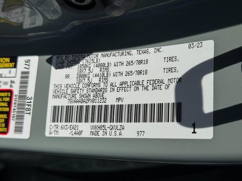 Certified 2023 Toyota Sequoia Limited w/ TRD Off-Road Package AWD/4WD image 32