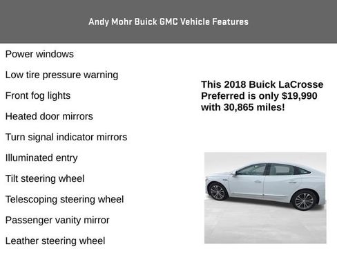 Used 2018 Buick LaCrosse Preferred image 8