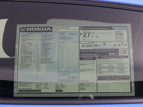 New 2026 Honda HR-V Sport image 23