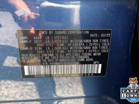 Used 2022 Subaru Ascent Touring AWD/4WD image 32