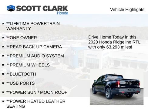 Used 2023 Honda Ridgeline RTL image 11