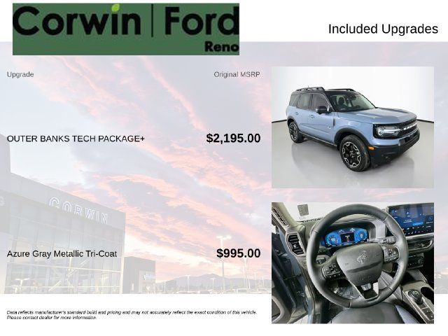 Certified 2025 Ford Bronco Sport Outer Banks w/ Outer Banks Tech Package+ AWD/4WD image 3