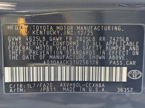 Used 2026 Toyota Camry LE FWD image 27