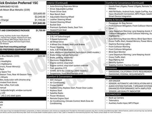 Used 2021 Buick Envision Preferred image 2