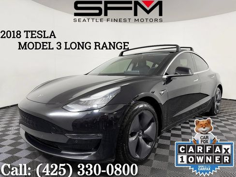 Used 2018 Tesla Model 3 Long Range AWD/4WD image 1