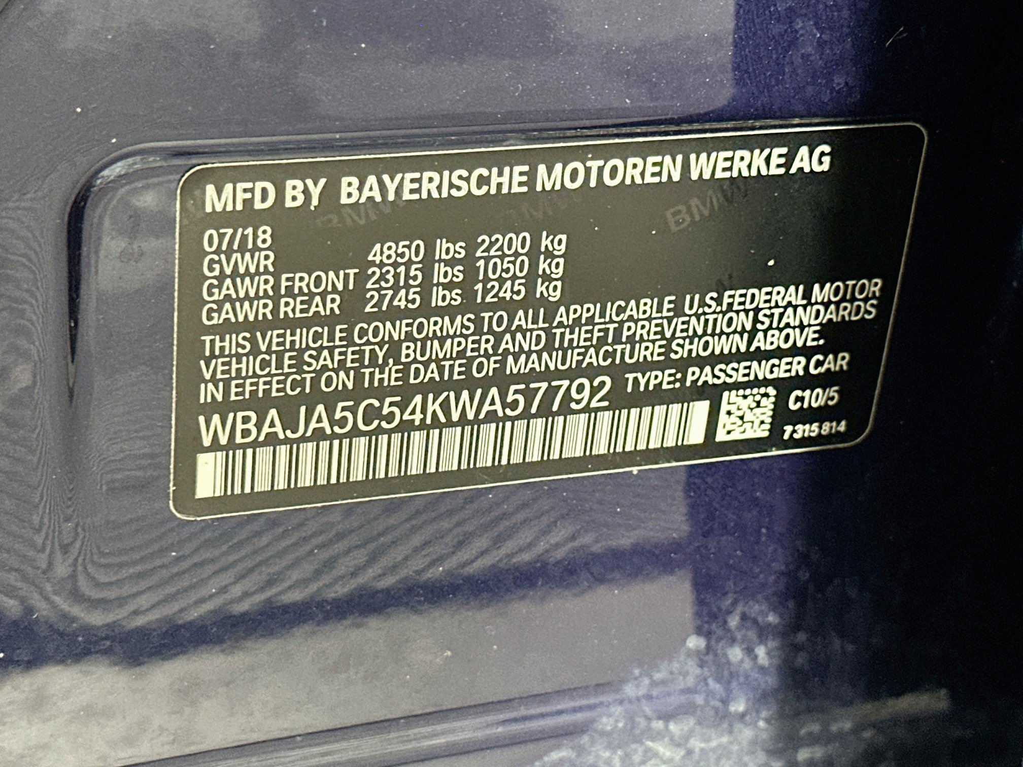 Used 2019 BMW 530i w/ Premium Package RWD image 12