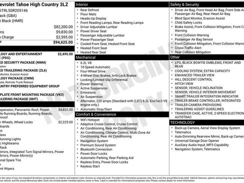 Certified 2025 Chevrolet Tahoe High Country AWD/4WD image 5