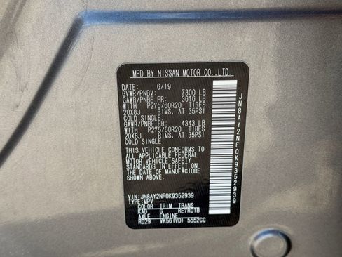 Used 2019 Nissan Armada Platinum w/ Captain's Chairs Package image 22