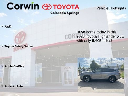 Used 2026 Toyota Highlander XLE AWD/4WD image 6
