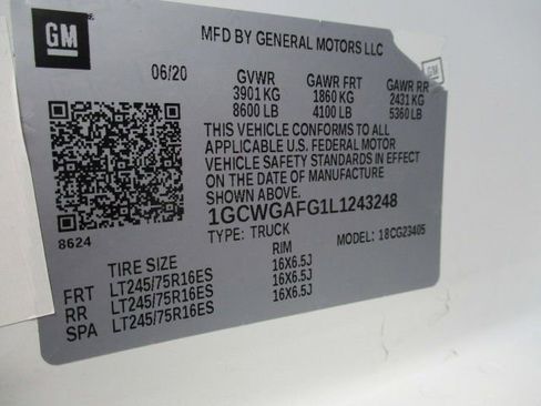 Used 2020 Chevrolet Express 2500 w/ Safety Package RWD image 8