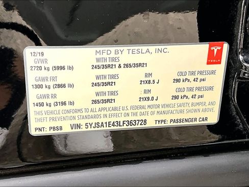 Used 2020 Tesla Model S Performance image 34