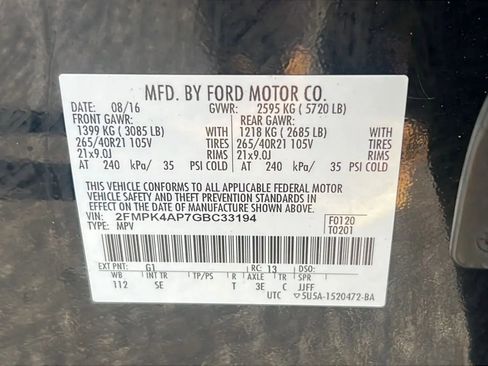 Used 2016 Ford Edge Sport w/ Equipment Group 401A image 33