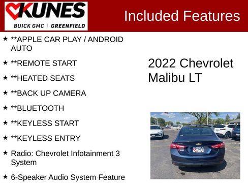 Used 2022 Chevrolet Malibu LT FWD image 2