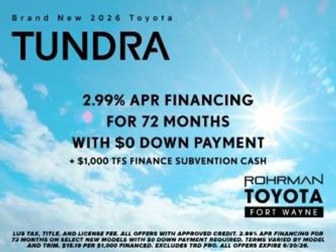 New 2026 Toyota Tundra SR5 AWD/4WD image 1