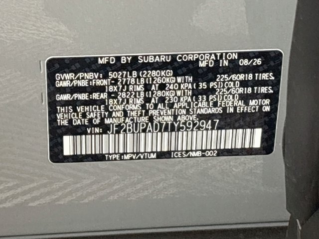 New 2026 Subaru Outback Premium AWD/4WD image 30