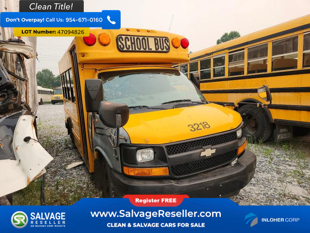 Used 2011 Chevrolet Express 3500 w/ School Bus Package RWD image 1