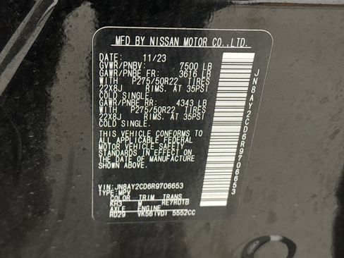 Used 2024 Nissan Armada Platinum w/ Cargo Package image 11